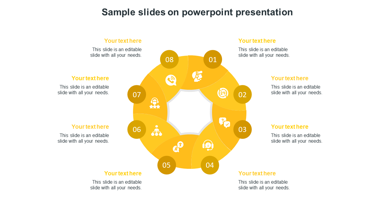 sample slides on powerpoint presentation-yellow